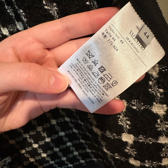 Valentino Tweed Wool blend Coat in black - Picture 5 of 8